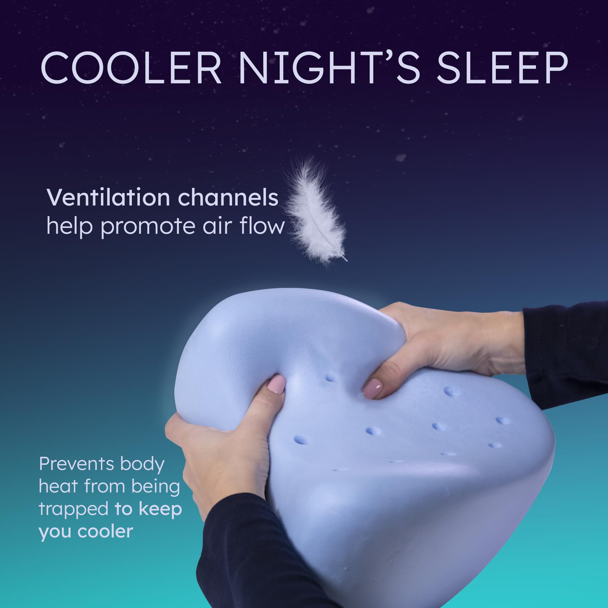 Contour Legacy Leg & Knee Foam Support Pillow for Side Sleepers Soothing Relief for Back, HIPS, Knees, Joints, Nerves & Muscles
