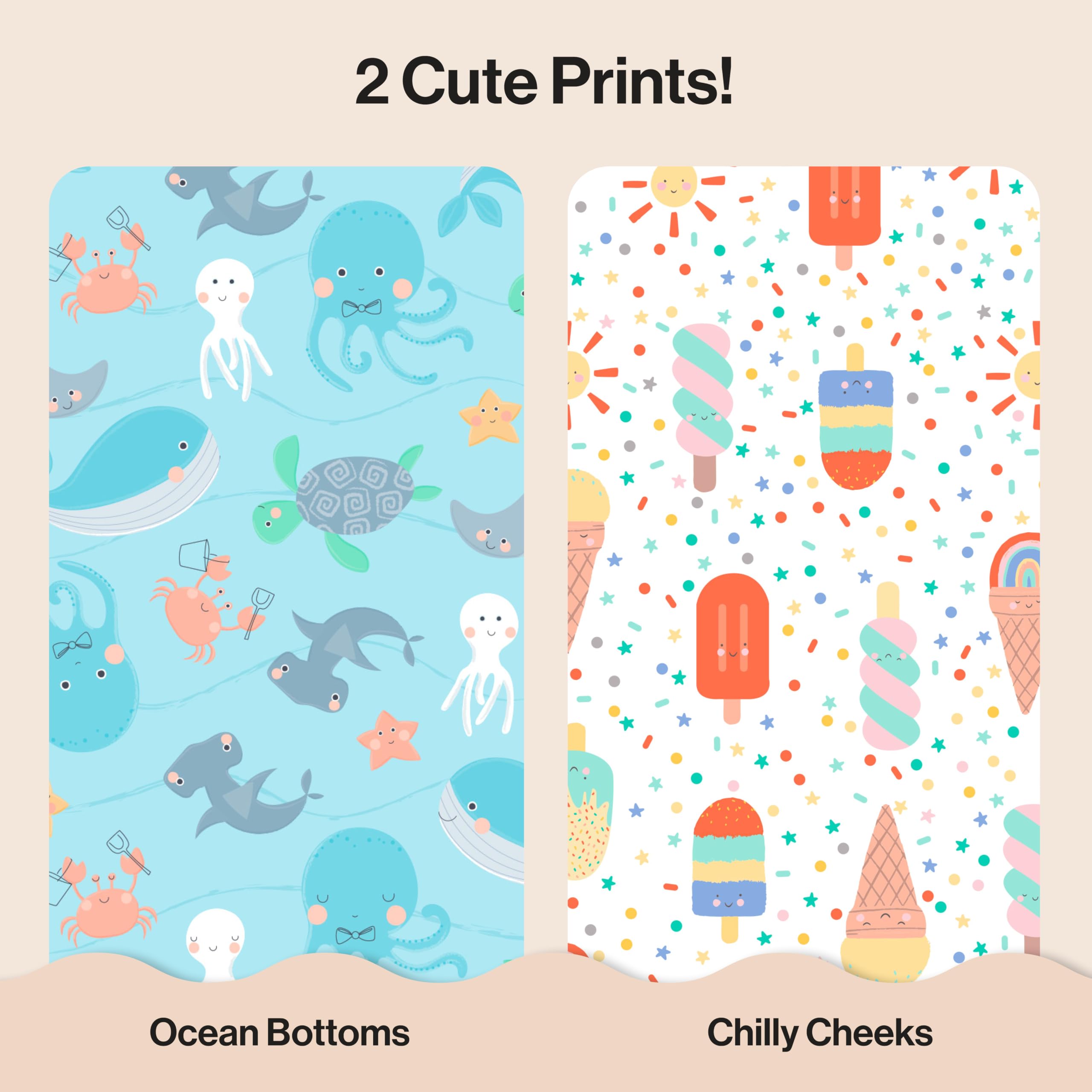 The Honest Company Clean Conscious Diapers for Delicate Skin | Up to 100% Leakproof | Hypoallergenic, Fragrance Free | Summer '25 Limited Edition Prints | Club Box, Size 2 (12-18 lbs), 72 Count