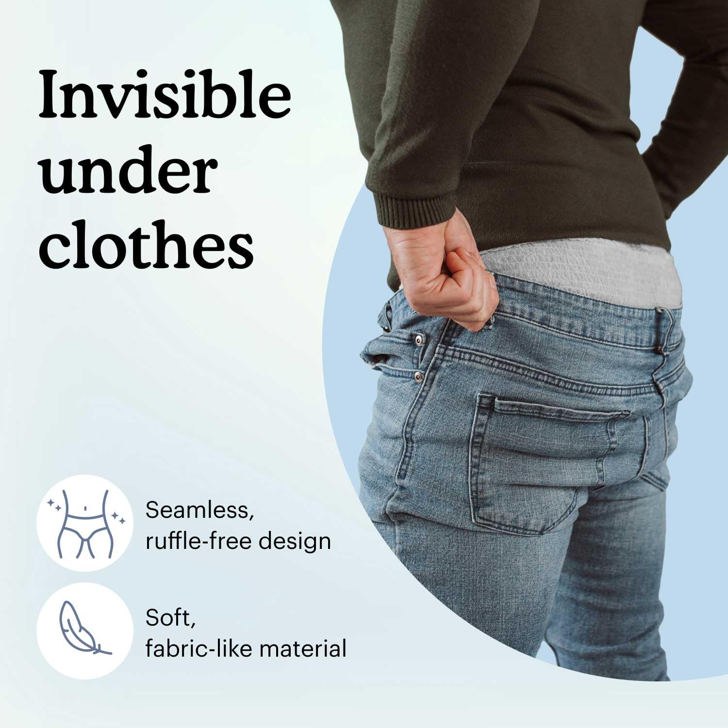 Because Premium Guards for Men - 20 Count Pack of Discreet, Individually Wrapped Bladder Protectors - Complete Absorbency, Fast-Locking, Odor Control - Comfort Fit, 2 Cups of Absorbency