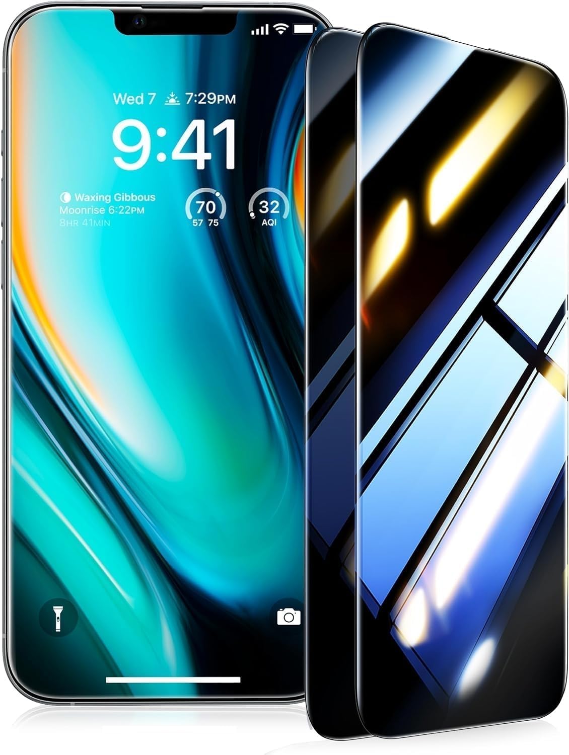 UltraGlass Ultra Top 9H+ Glass for iPhone 15 Pro Max Privacy Screen Protector [Invisible Privacy Armor] Screen Protector 15 Pro Max Tempered [Full Coverage & Longest Durable] 15 ProMax, 2 Pack