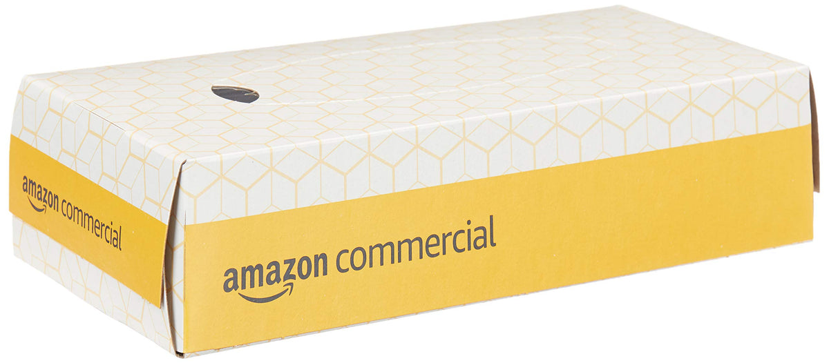 AmazonCommercial 2-lagige weiße Taschentücher in flacher Box (416968)|Großpackung für Unternehmen|FSC-zertifiziert, unparfümiert, 3000 Stück (30 Packungen à 100)(20,3 x 20,3 cm Blatt), Weiß