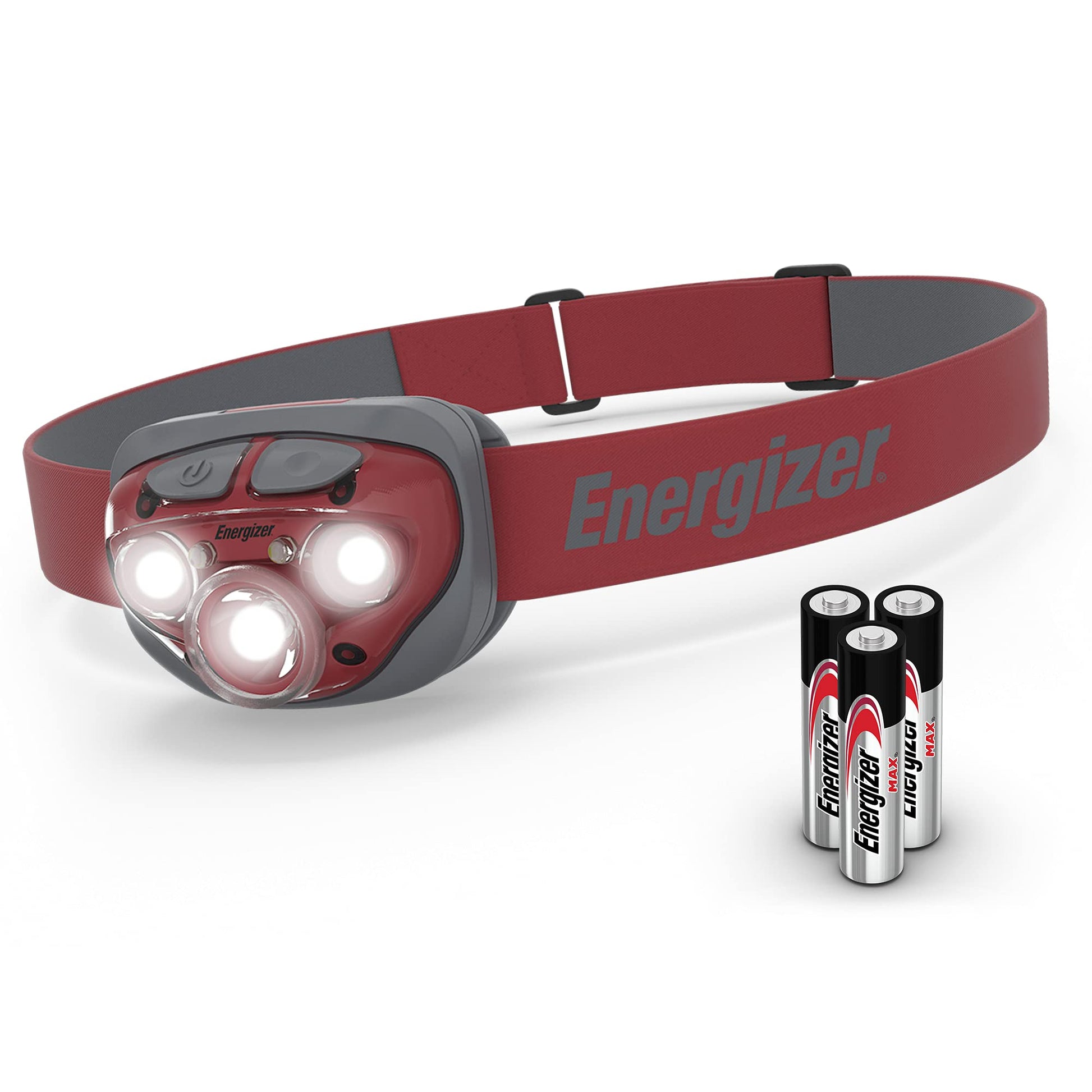 Energizer Vision HD+ LED Headlamp, Water Resistant Bright Headlamp with Digital Focus, Camping Gear and Emergency Light, Batteries Included, Pack of 1
