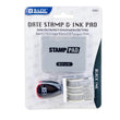 BAZIC Date Stamp and Ink Pad (Black Ink), 12 Years of Dates, Nickel-Plated Steel, Stamp Impression Size 1" x 0.15", Great for Office, Shipping, Receiving, Accounting, Expiration, Due Dates, 1-Pack