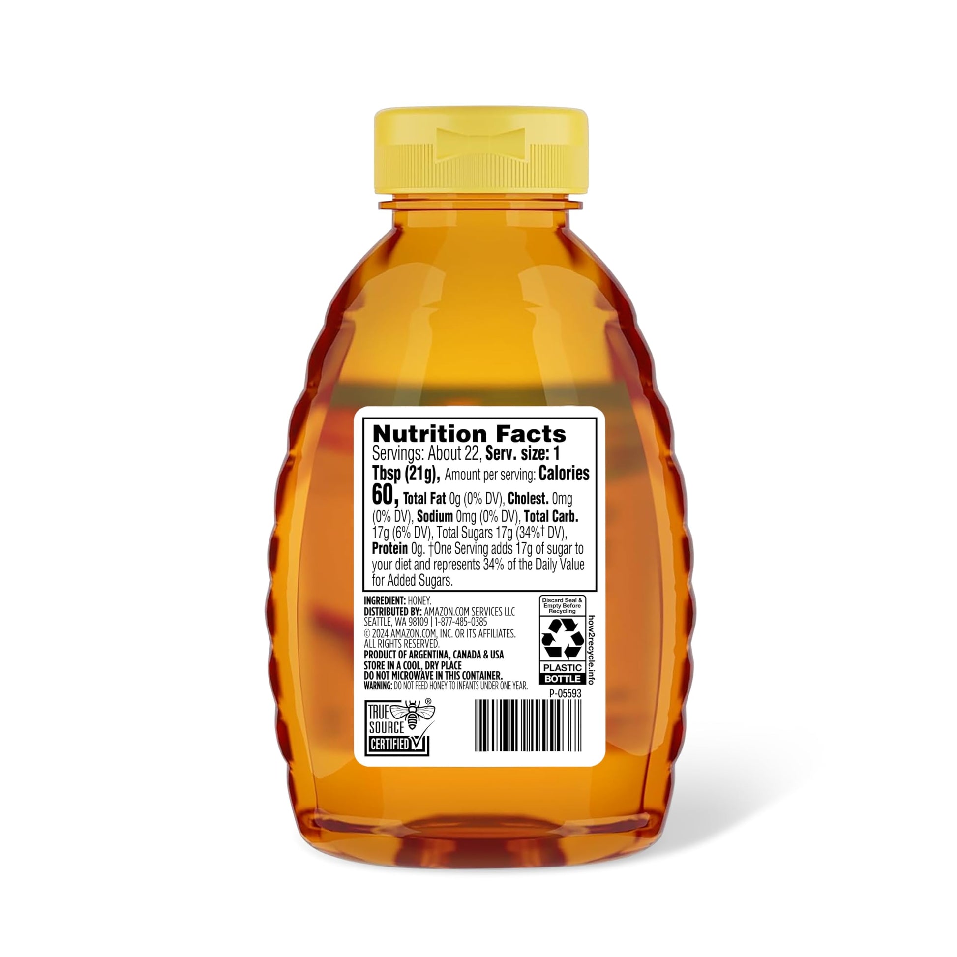 Amazon Grocery, Golden Pure Honey, 16 Oz (Previously Amazon Fresh, Packaging May Vary)