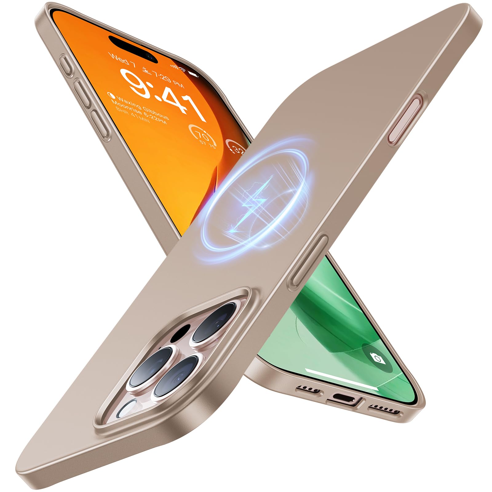 TORRAS Magnetic Slim-Fit for iPhone 16 Pro Max Case, Ultra-Thin 16 ProMax Phone Case Compatible with MagSafe, Light Anti-Scratch Matte Hard PC Bayer 6.9 inch OriginFit, Black