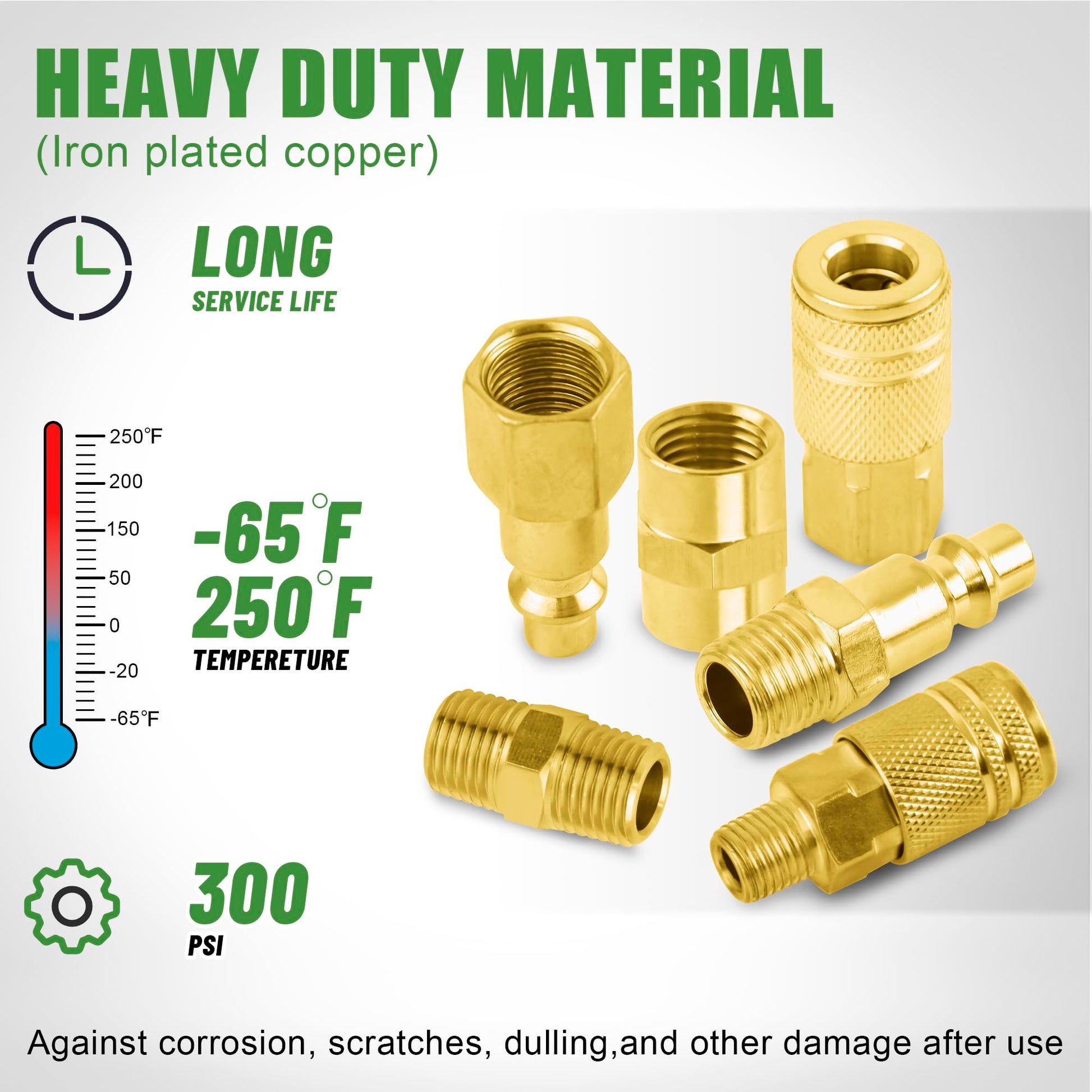 Ailbiuko Air Coupler & Plug Kit,45 Pcs 1/4" NPT Air Tool Fittings Set,Quick Connect Air Hose Fittings Air Compressor Accessories
