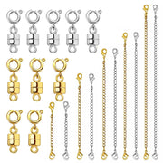 Evnlo Necklace Extender and Magnetic Necklace Clasp,Gold and Silver Chain Extenders for Necklaces Bracelet Jewelry