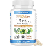 DIM Supplement 200 mg | Estrogen Balance for Women & Men | Hormonal Acne Support, Hormone Balance, Menopause Support, Antioxidant Support | Clean Label Project Certified, Vegan, Soy Free | 60 Ct.