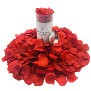 (Pre-Separated, Scented) WAKISAKI Artificial Silk Rose Petals for Wedding Flower Petals for Romantic Special Night, for Proposal, Anniversary (1,000 PCS, Dark Red)