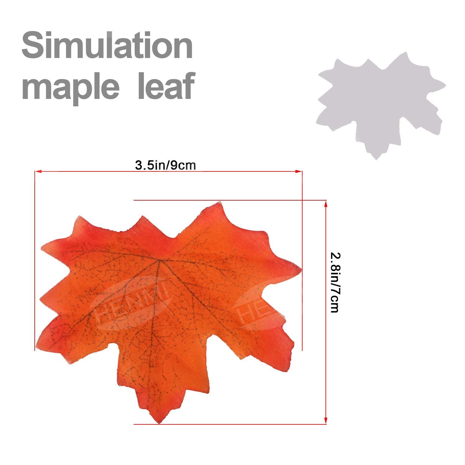 HENMI 500PCS Artificial Maple Leaves 5 Assorted Mixed Fake Fall Maple Leaf Lifelike Looking Silk Autumn Leaf Garland for Halloween Fall Decor Party Festival Thanksgiving Table Decorations…