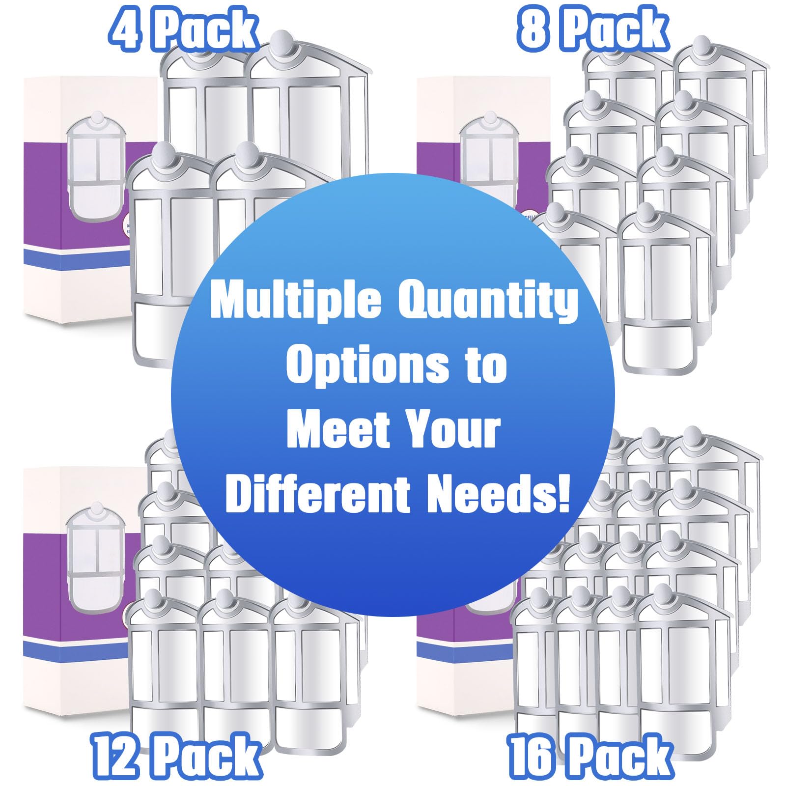 ZVVN 8 Pack Refill Cartridges, Refills Compatible with Indoor Light M364A and Max, Replacement 100% Fit (8 Refill Cartridges)