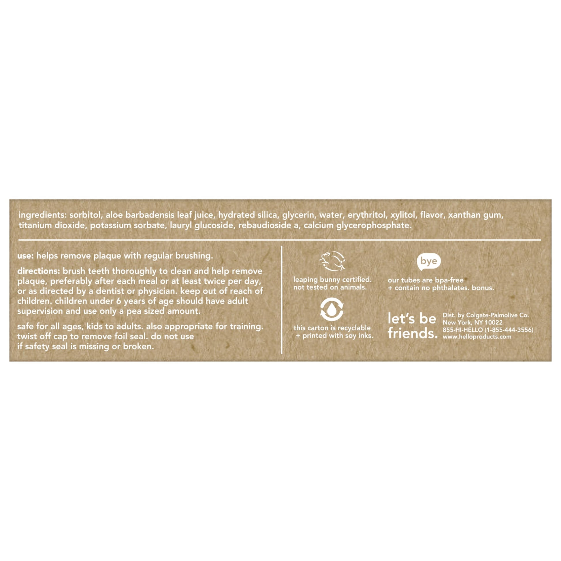 hello Fresh Watermelon Fluoride Free Kids Toothpaste, 4.2 Oz Tube