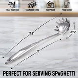 Zulay Kitchen Stainless Steel 13" Soup Ladle - Comfort Grid Steel Ladle with Long Handle and Ample Bowl Capacity Perfect for Stirring, Serving Soups and More - Heavy-Duty Metal Ladle