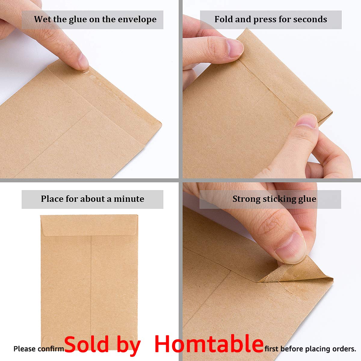 100 Pack Small Coin Envelopes Self-Adhesive Kraft Paper Seed Envelopes Mini Parts Small Items Stamps Storage Packets Envelopes for Garden, Office or Wedding Gift(2.25"×3.5") (100)