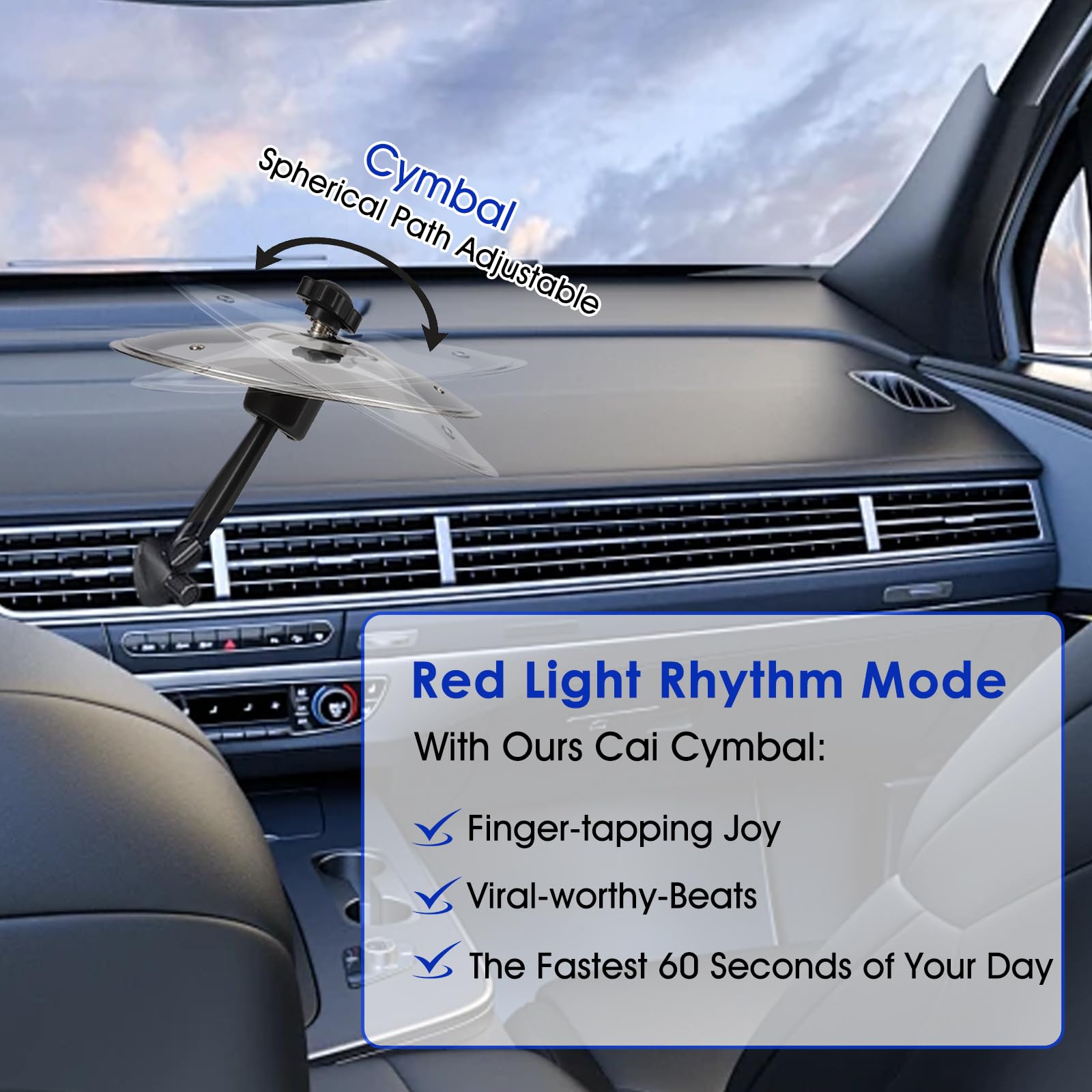 Car Cymbal Air Vent Car Crash Cymbal Air Vent Mini Drum Cymbal For Music Lovers