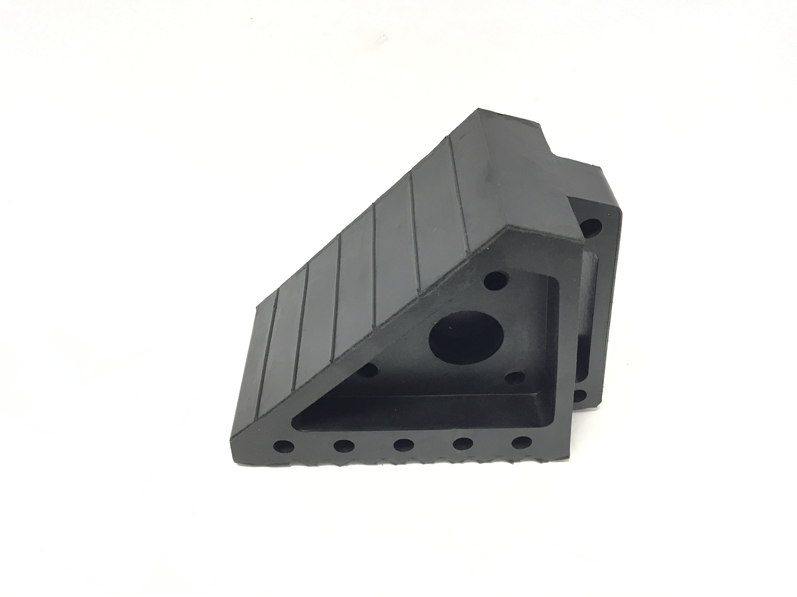 MAXXHAUL 70472 Solid Rubber Heavy Duty Black Wheel Chock 2-Pack, 8" x 4" x 6"