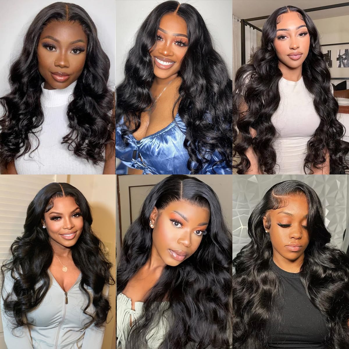 Body Wave Bundles Human Hair 14 16 18 Inch Human Hair Bundle 100% Unprocessed Brazilian Virgin Hair 3 Bundles Human Hair Extensions for Black Women Natural Color