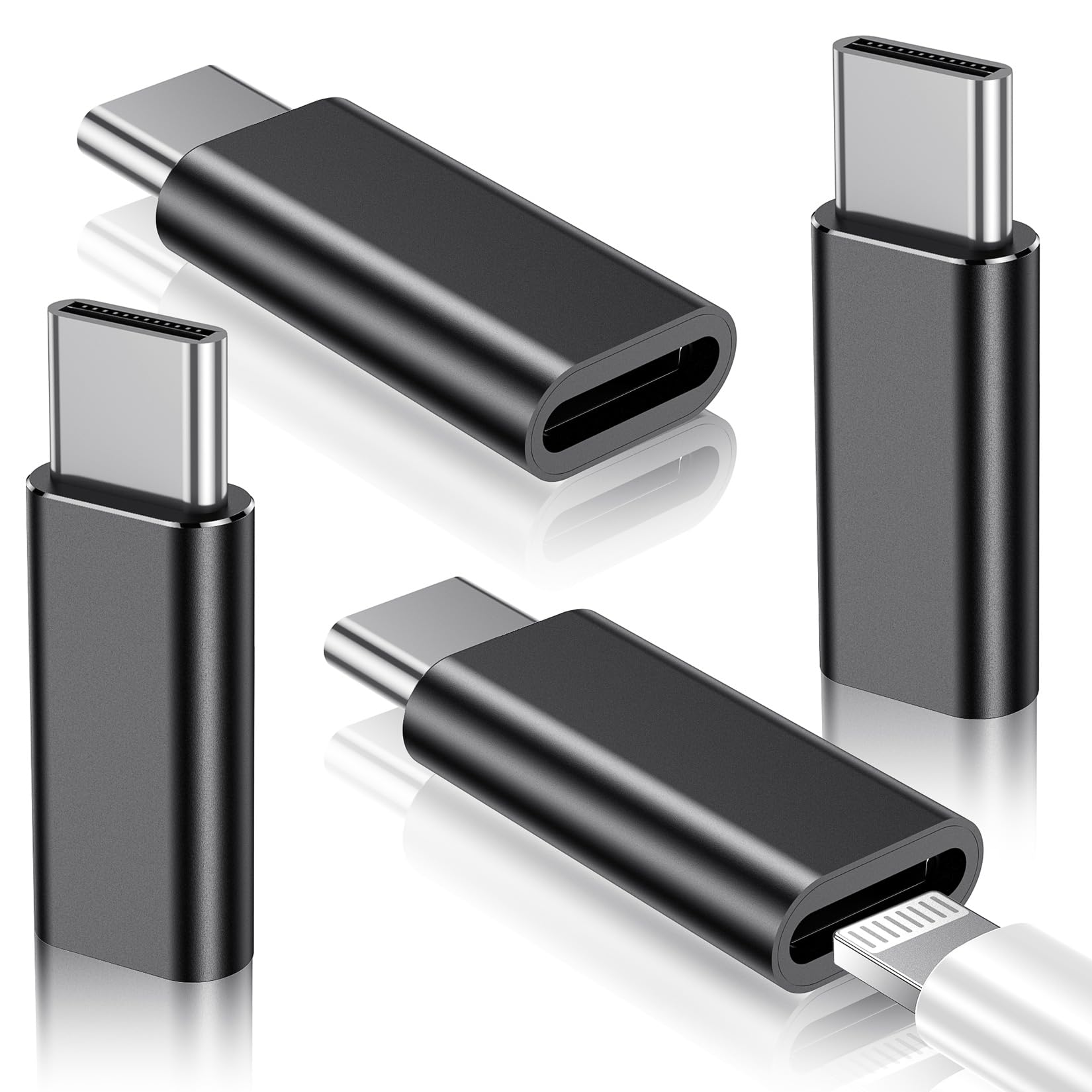 Temdan USB to USB C Adapter 4 Pack,USB C Male to USB 3.0 Female OTG Converter for iPhone 16 15 14 13 Plus Pro Max,Apple Watch 10,Airpods,iPad,Car,Samsung Galaxy S23 S24 Ultra,OTG Adapters USB to USB C