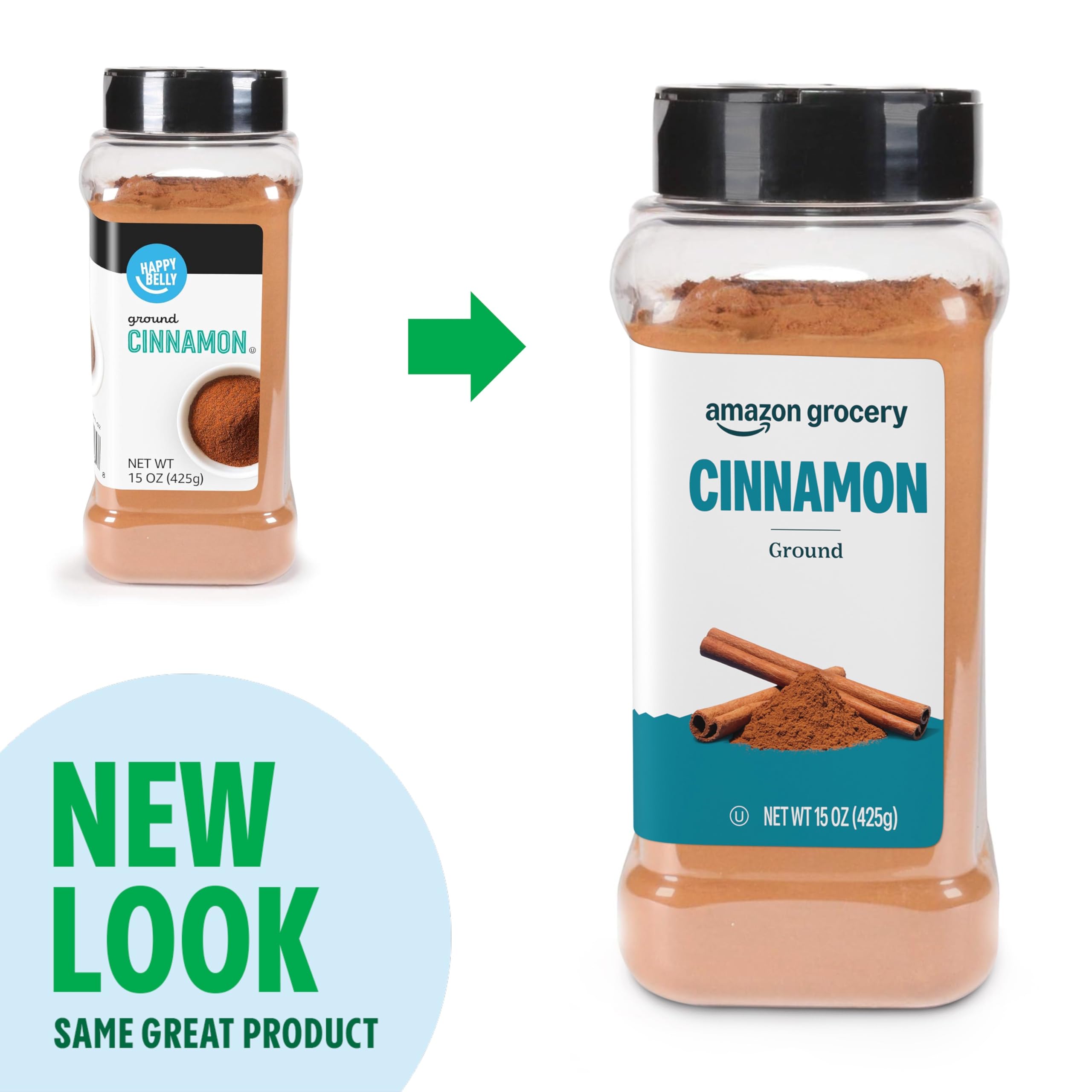 Amazon Grocery, Ground Cinnamon, 15 Oz (Previously Happy Belly, Packaging May Vary)