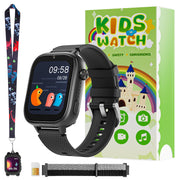 OKYUK 4G Kids Watch, Smart Watch for Kids with SIM Card, 47 Exciting Games, Two-Way Calling Feature, SOS Emergency Call Button Ideal for Kids Aged 3-12, ChildrenÃ¢ÂÂs Cell Phone Alternative (Black)