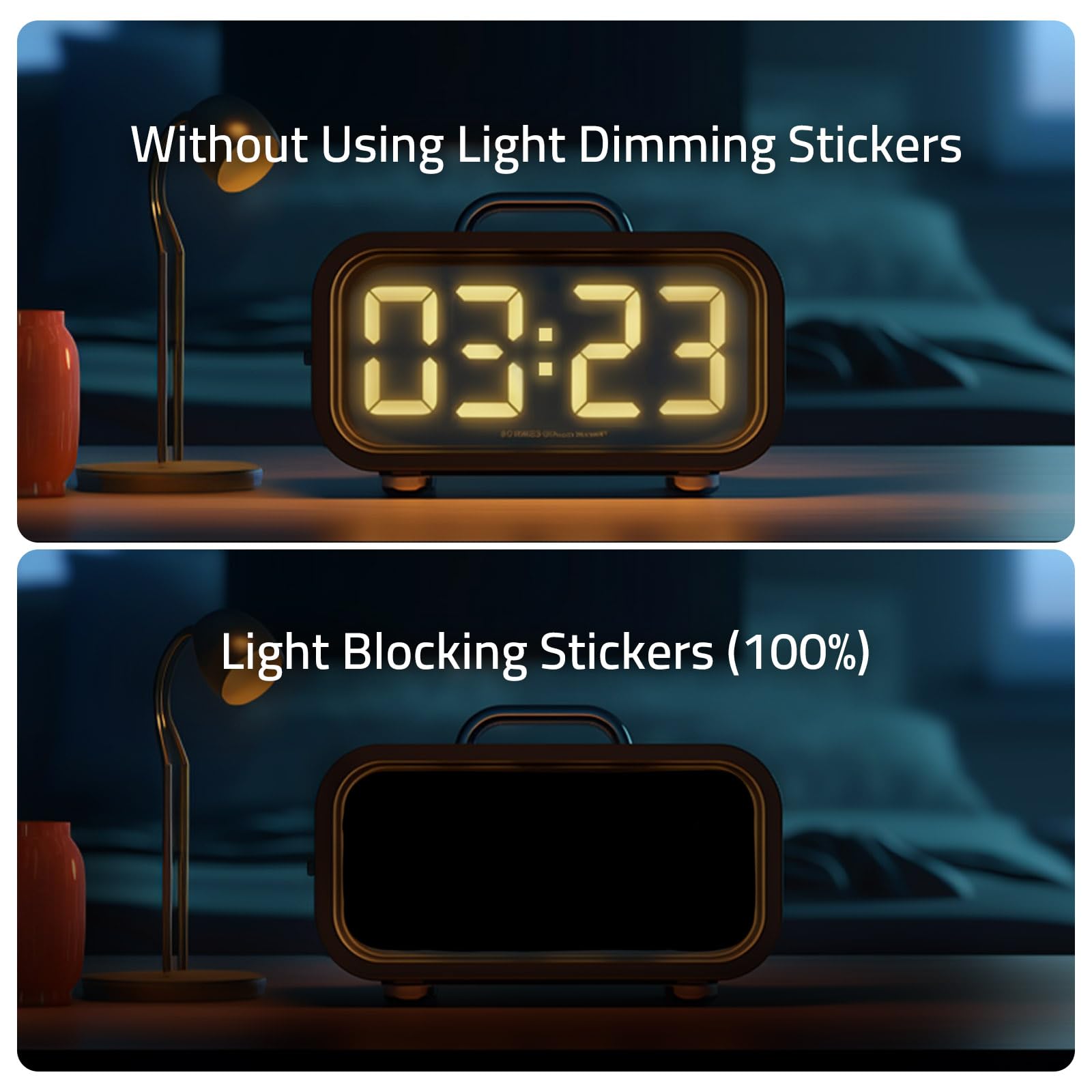 JIEHENG LED Light Blocking Stickers,Light Blackout Stickers,2 Sheets Cover White and Black,Blackout Stickers for Electronic, LED Covers,Block 100% of LED Lights (Cut-100% Blocking White and Black)