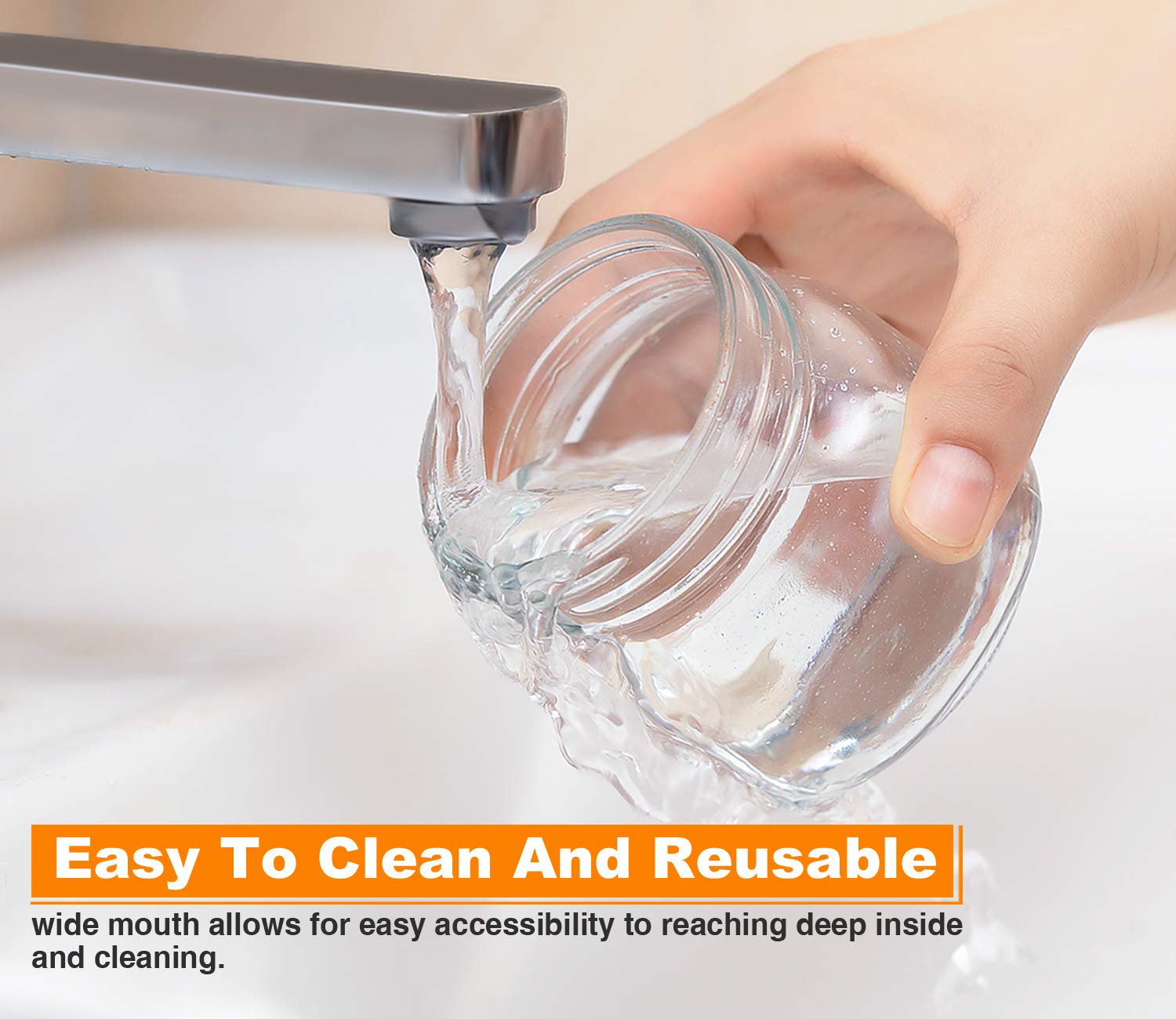 Mason Jars 8 oz 30 Pack- Small Mason Jars With Silver Lids -1/4 Quart Canning Jars| Storage Glass Jars With Lids For Jelly, Jam, Honey, Pickles - Spice Glass Jars - With 30 Chalkboard Labels