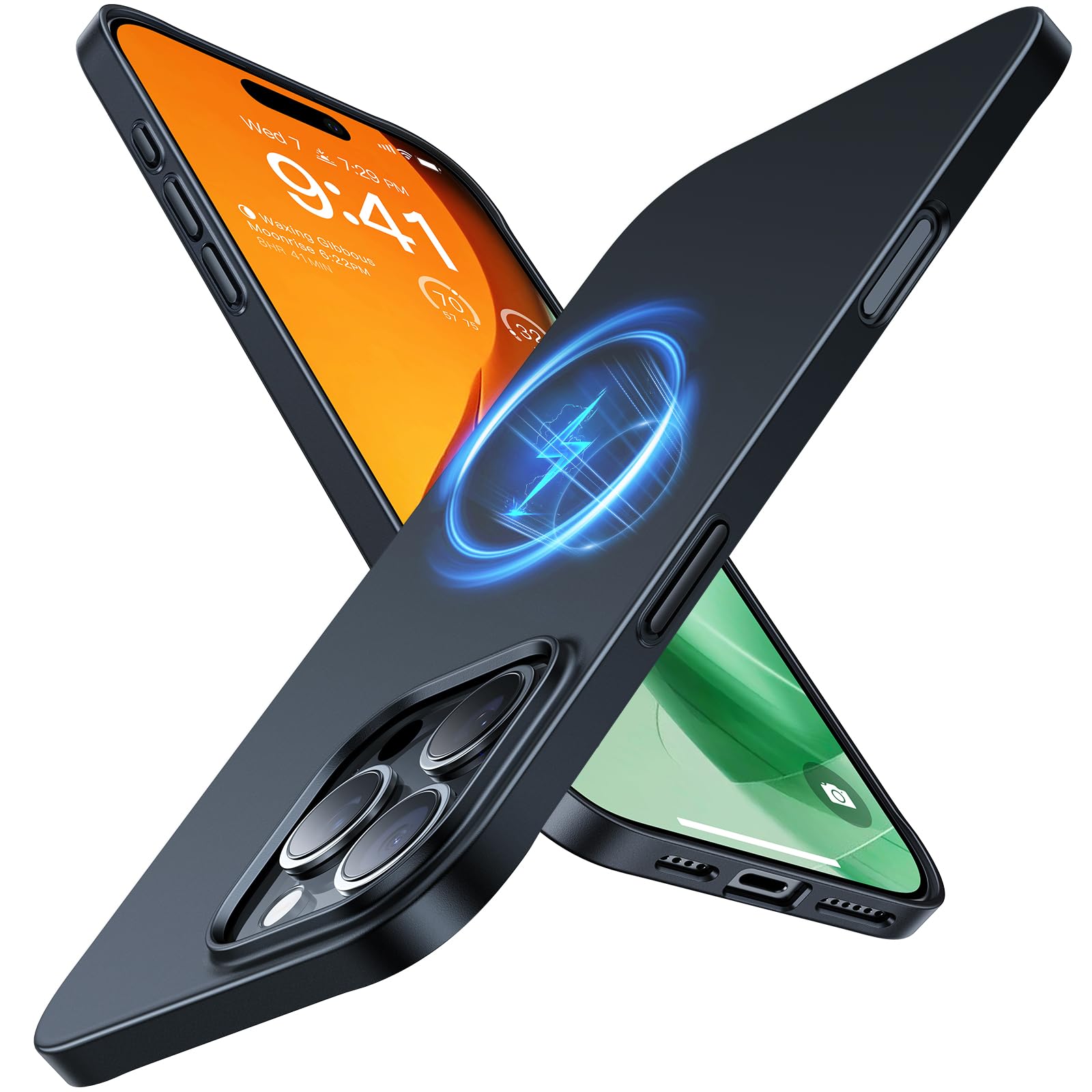 TORRAS Magnetic Slim Fit for iPhone 16 Pro Case 6.3 inch, Ultra-Thin 16 Pro Case Compatible with MagSafe, Lightweight Matte Anti-Scratch Hard PC Cover Phone Case for iPhone 16 Pro, Desert Titanium