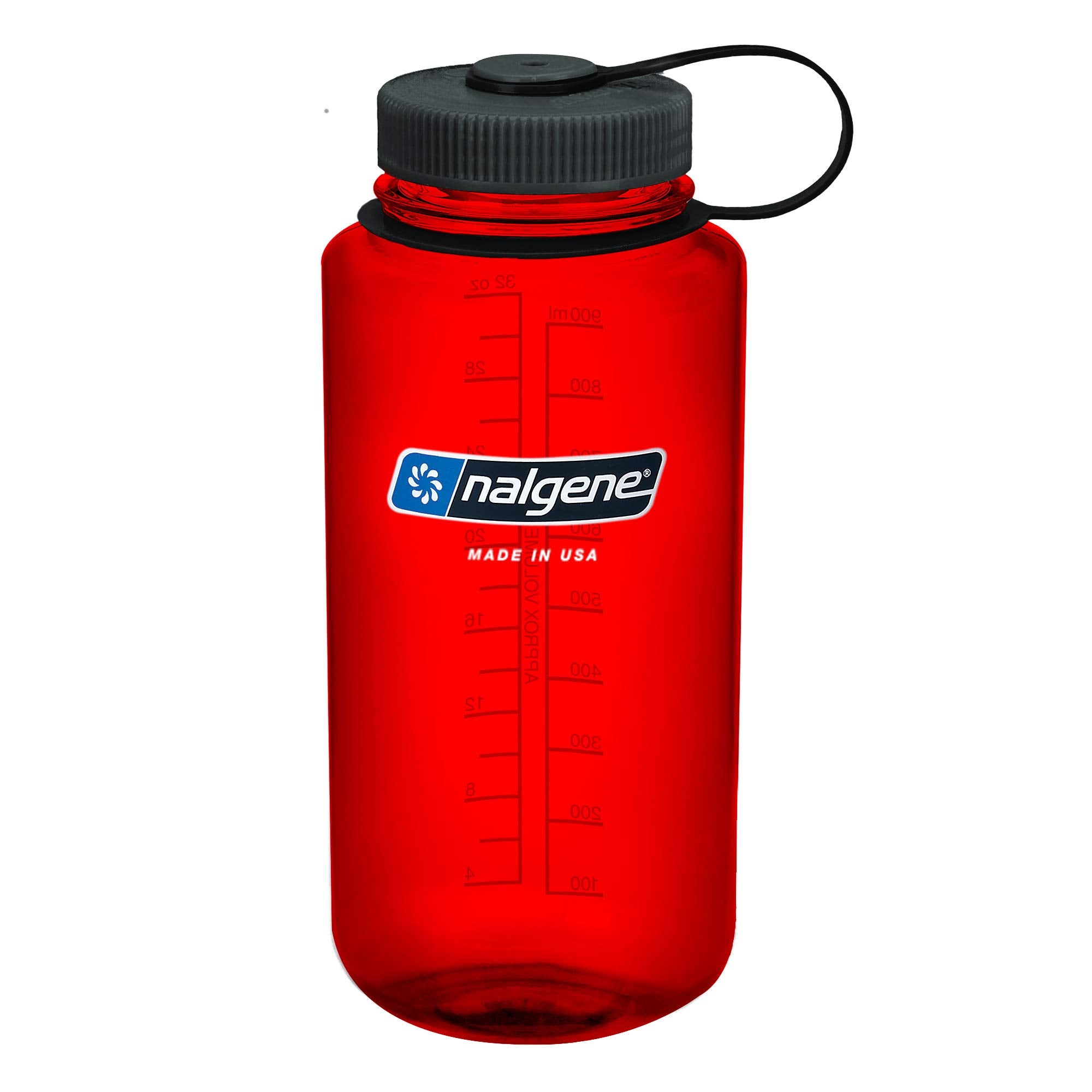 Nalgene Sustain Tritan BPA-Free Water Bottle Made with Material Derived from 50% Plastic Waste, 32 OZ, Wide Mouth, Aubergine