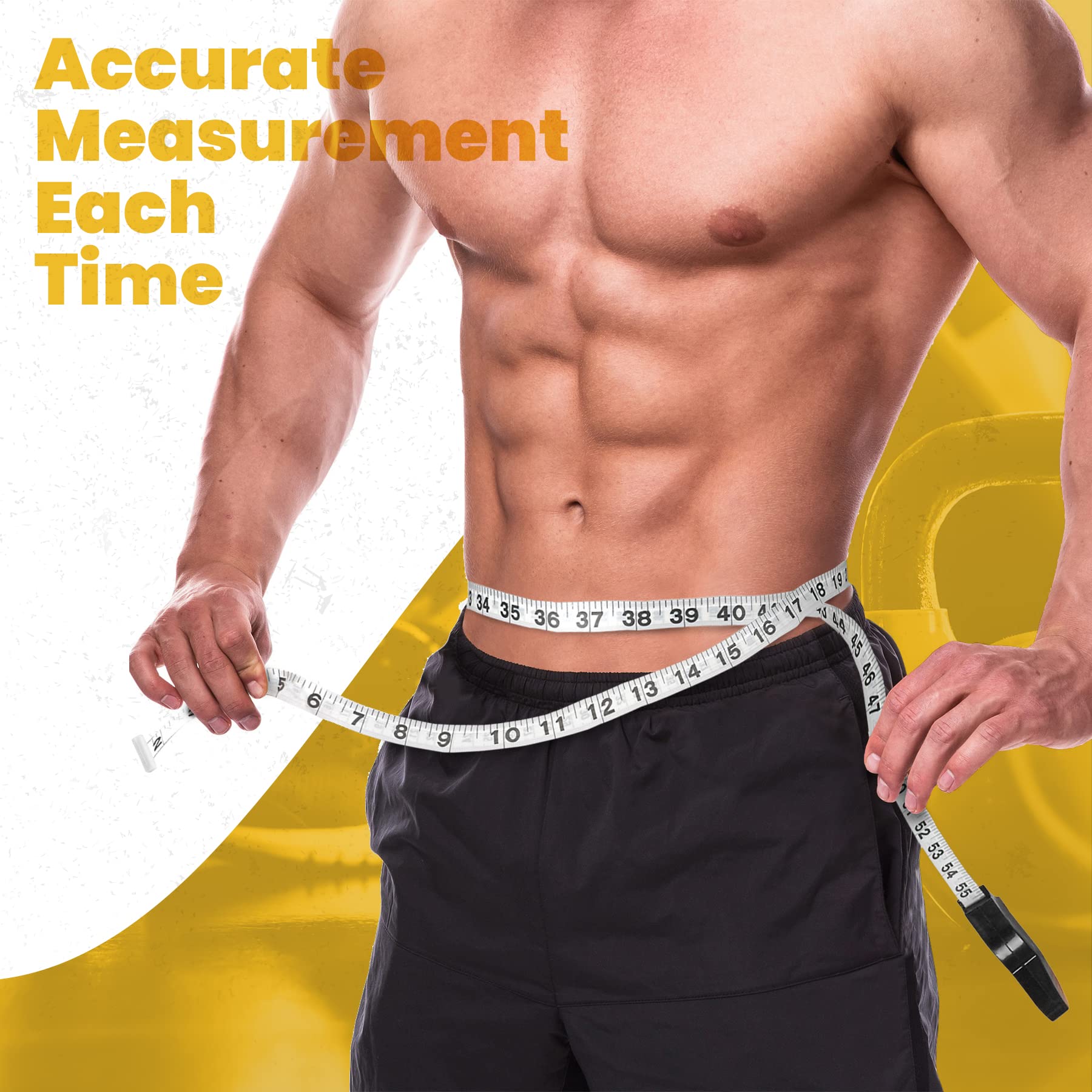MEDca Body Fat Caliper and Measuring Tape for Body - Skinfold Calipers and Body Fat Tape Measure Tool for Accurately Measuring BMI Skin Fold Fitness and Weight-Loss, (Black)