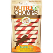 NutriChomps Dog Chews, 6-inch Twists, Easy to Digest, Long Lasting, Rawhide-Free Dog Treats, 15 Count, Real Chicken flavor
