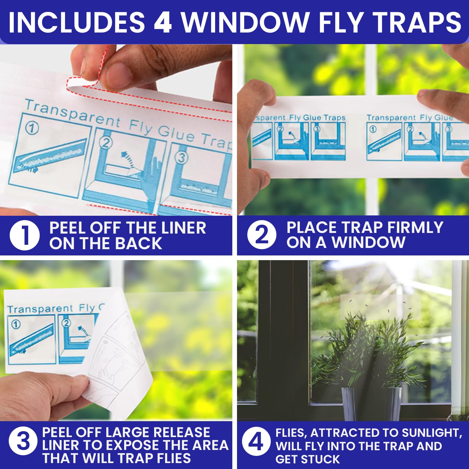 2 Leather Fly Swatter for Indoors. Long Handle, Heavy Duty Fly Swatter Manual Multi Pack. Flyswatters Heavy Duty Flyswatter 2 pack. Flies Swater Includes 4 Sticky Window Bug Traps. Mata Moscas Outdoor