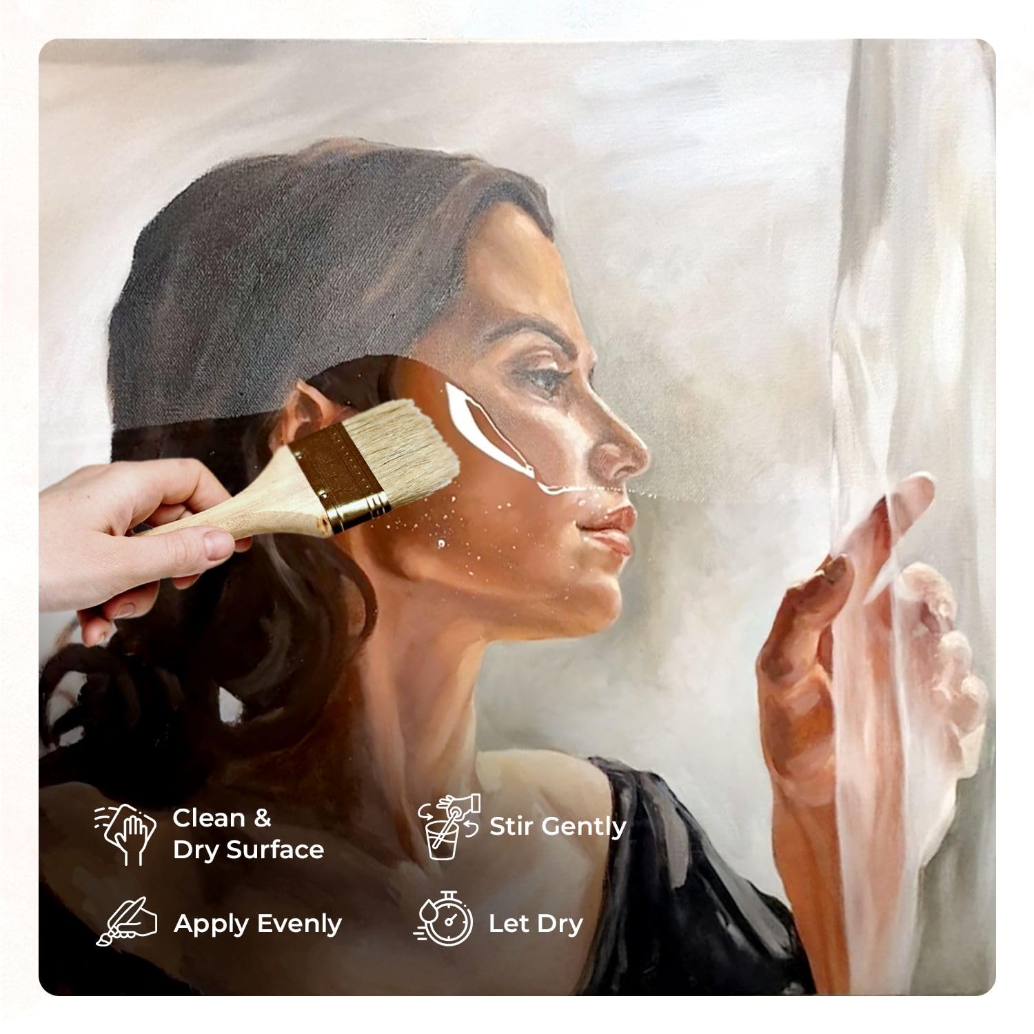 GRANOTONE Acrylic Artist's Varnish | High Gloss Finish | Non-Yellowing | Non-Toxic | Anti-Crazing | for Pro Artists, Hobby Painters & Kids | Made in India | 100 ML (3.38 fl oz)