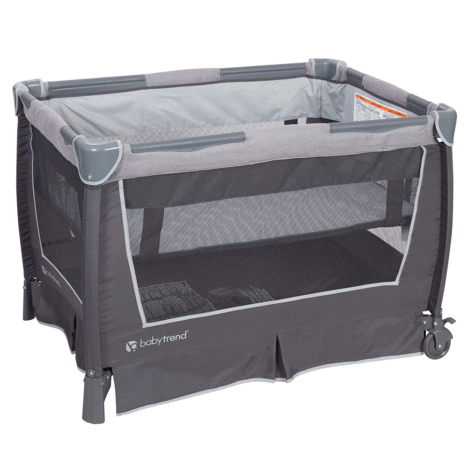 Baby Trend Nursery Center Travel Crib with Removable Rock-A-Bye Bassinet, Changing Table, Organizer, and Electronic Music Center and Nightlight, Robin