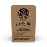 Starbucks VIA Instant Coffee, Medium Roast Coffee, Pike Place Roast, 100% Arabica, 1 box (50 packets)