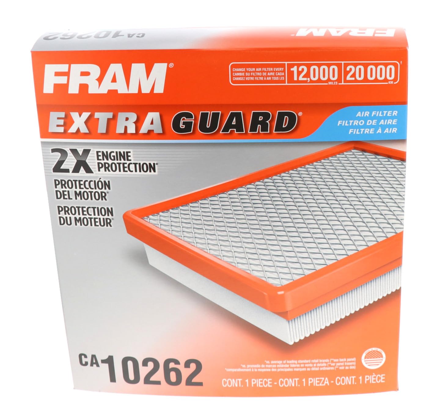 FRAM Extra Guard Air Filter, CA10262 for Select Ford and Lincoln Vehicles