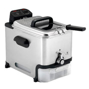 T-fal 3.5L Stainless Steel Deep Fryer with Basket, 1700W Electric Deep Fryer with Basket and Lid, Oil Filtration, Temp Control, Digital Timer, Dishwasher Safe Parts