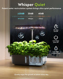 Hydroponics Growing System Indoor Garden: URUQ 12 Pods Indoor Gardening System with LED Grow Light Height Adjustable Plants Germination Kit Quiet Smart Pump - Hydroponic Planter Fresh Harvest Black