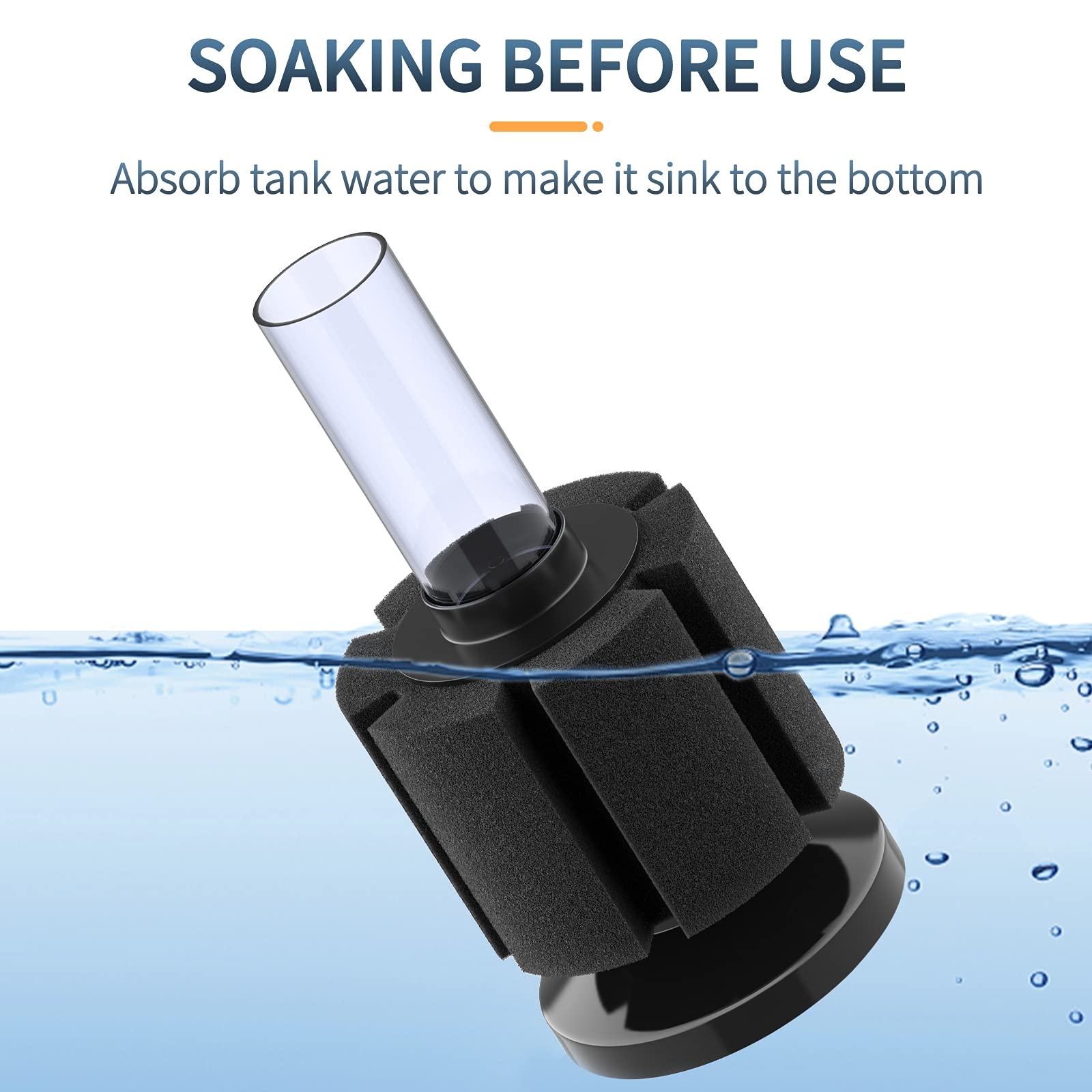 Pawfly 3 Pack Aquarium Sponge Filter Quiet Betta Fry Shrimp and Small Fish Foam Filter for Tiny Fish Tank up to 10 Gallon