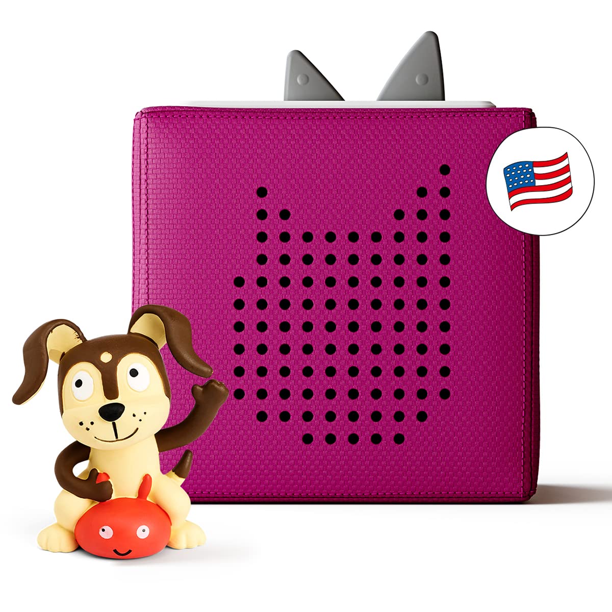 Toniebox Audio Player Starter Set with Playtime Puppy - Listen, Learn, and Play with One Huggable Little Box - Pink