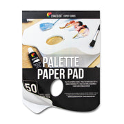 Zenacolor - Paper Palette Pad - 50 Removable and Disposable Sheets for Painters - 80gsm, 24lb - Paint Mixing Palette for All Paints (Oil, Acrylic, Watercolor,...)