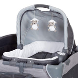 Baby Trend Nursery Center Travel Crib with Removable Rock-A-Bye Bassinet, Changing Table, Organizer, and Electronic Music Center and Nightlight, Robin