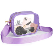 MOMSIV Clear Crossbody Bag, Stadium Approved Clear Bags with Adjustable Strap Clear Stadium Bag for Women Men Concerts Sports PurpleÃ¢ÂÂ¦