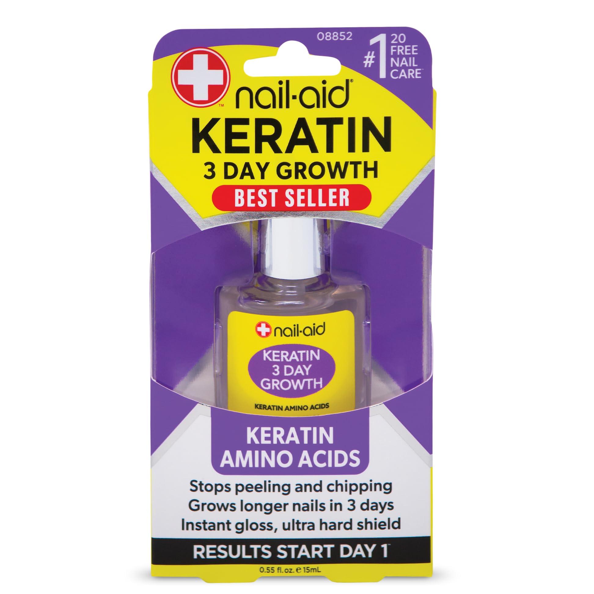 Nail-Aid Keratin 3-Tage-Wachstum Nagelkur & Stärker, klar, 16,3 ml