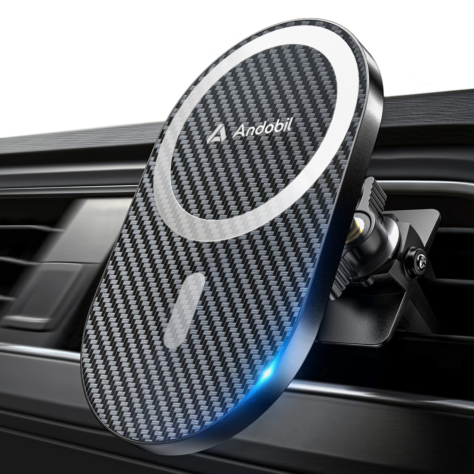 andobil Newest for MagSafe Car Mount Pro [Strongest Magnet, Big Phone Friendly] Magnetic Phone Holder for Car Vent Ultra Stable Cell Phone Holder Mount for iPhone 16 15 14 13 Pro Max Samsung S24 S23