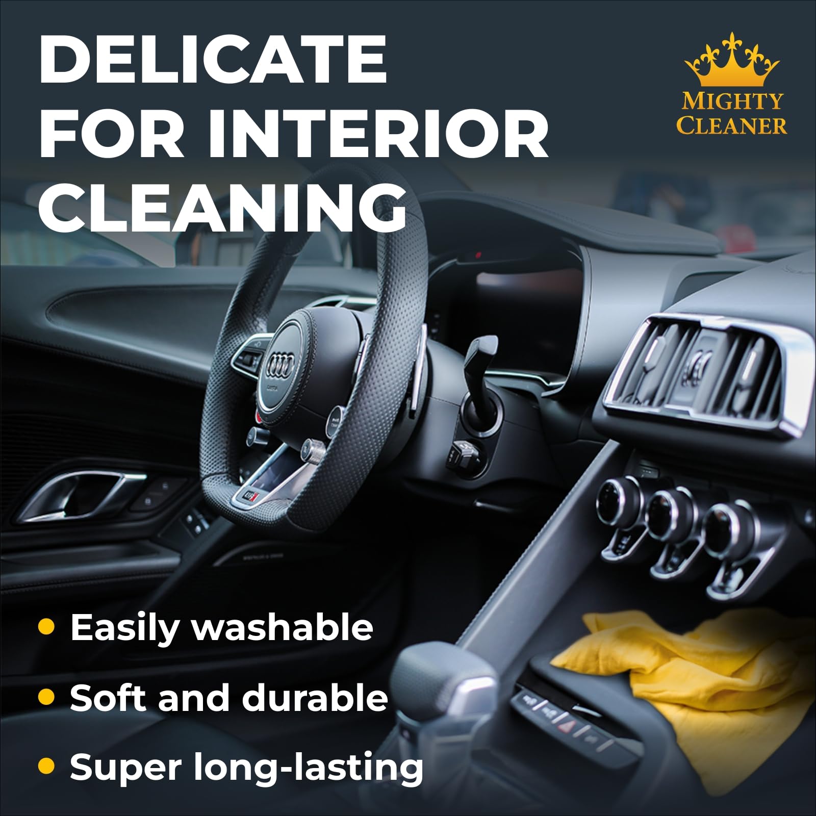 Premium Shammy Cloth for Car Drying - (26”x17”) - Super Absorbent Reusable Chamois Towel for Car - Scratch-Free Shammy Towel for Car - Car Drying Towel