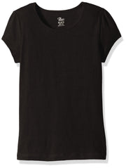 The Children's Place girls Uniform Basic Layering Tee Shirt, Black, 10 12 US