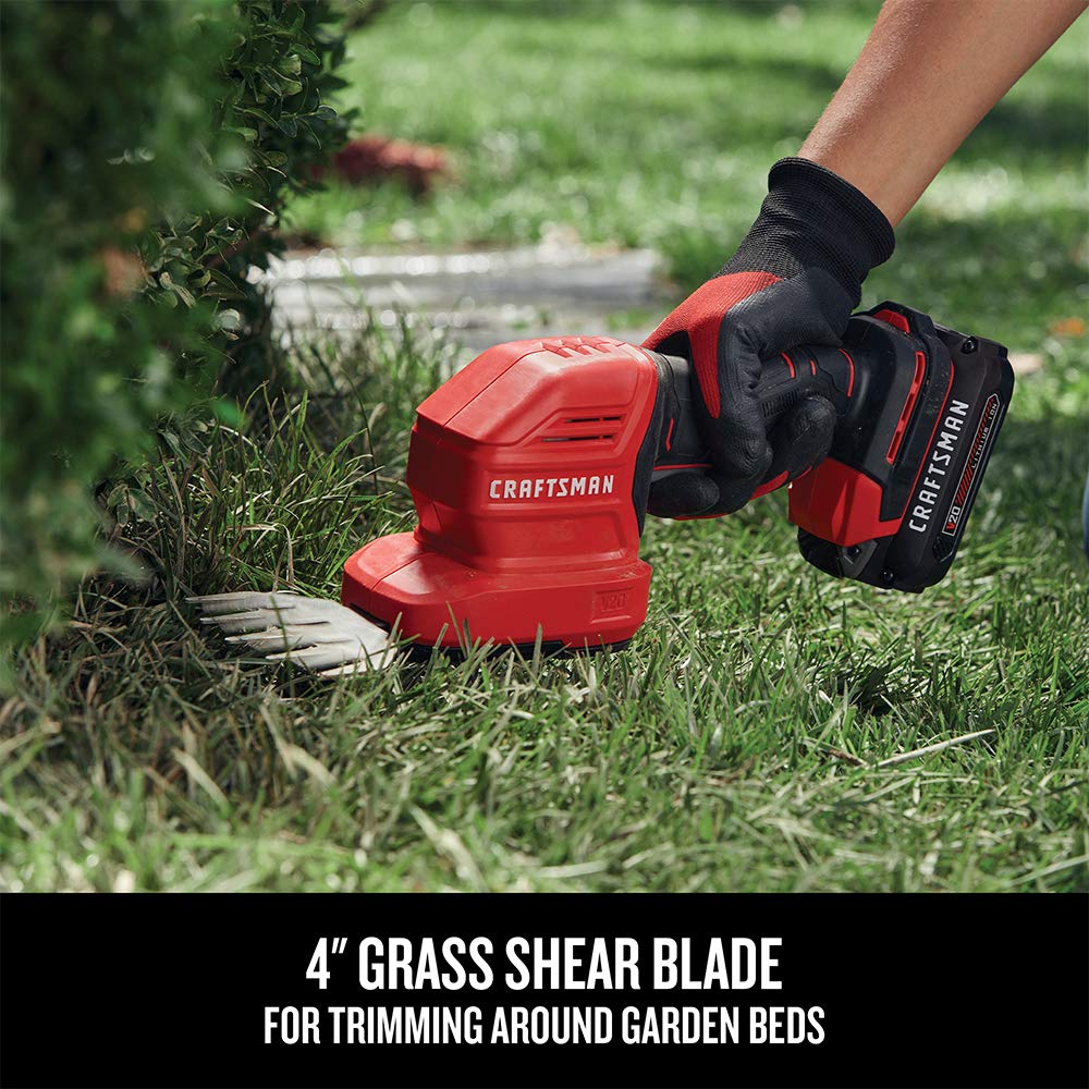 CRAFTSMAN V20 Cordless Handheld Grass Trimmer and Mini Hedge Trimmer Kit (CMCSS800C1)