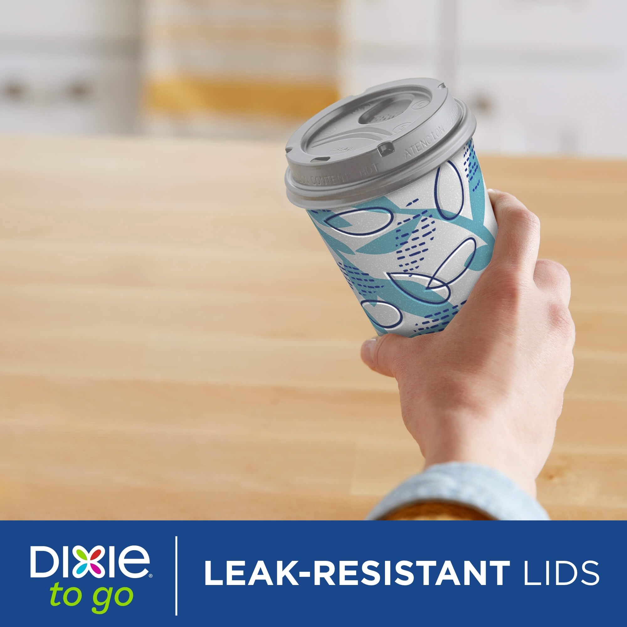 Dixie To Go Paper Coffee Cups With Lids, 12 oz, 14 ct, Disposable Insulated Paper Cups for On-The-Go Hot or Cold Beverages