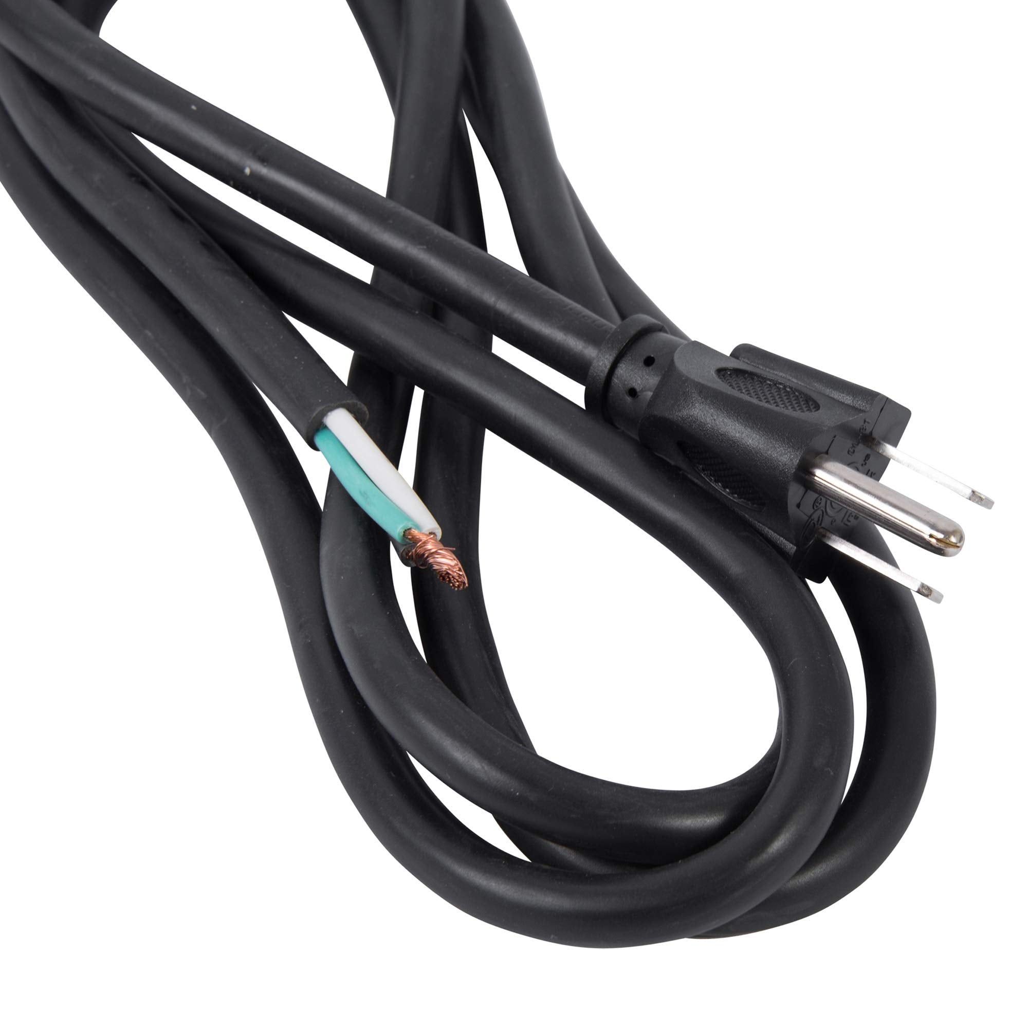 Bergen Industries Inc PS615143 3-Wire Appliance and Power Tool Cord, 6 ft, 14 AWG, 15A/125V AC, 1875w, Black