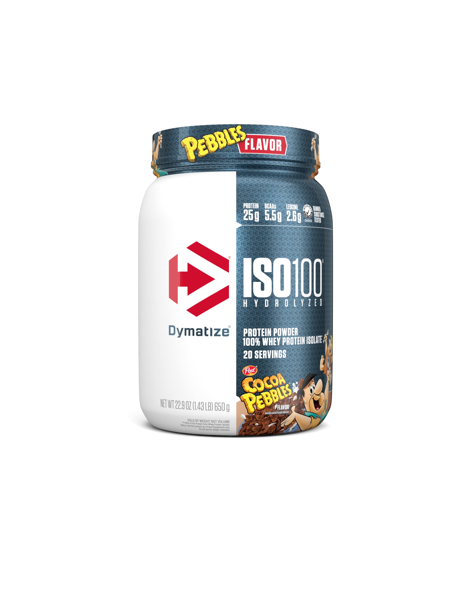 Dymatize ISO100 Hydrolyzed Protein Powder in Dunkin' Mocha Latte Flavor, 100% Whey Isolate Protein, 25g Protein, 95mg Caffeine, 5.5g BCAAs, Gluten Free, Fast Absorbing, Easy Digesting, 20 Servings